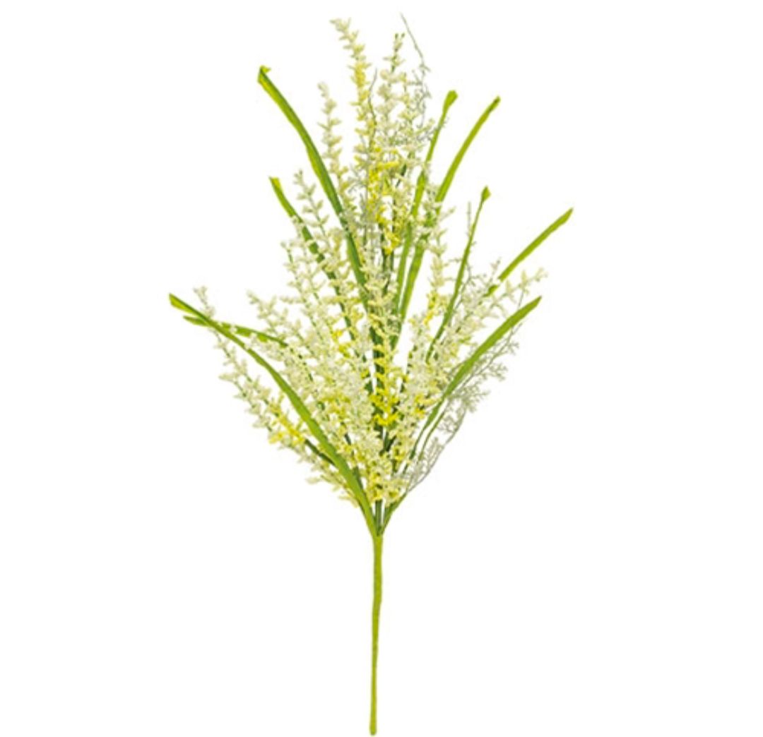 Cream &amp; Yellow Millet Heather &amp; Grass Floral Pick