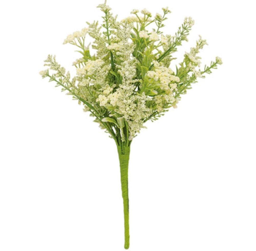 Delicate Cream Astilbe &amp; Lace Floral Pick