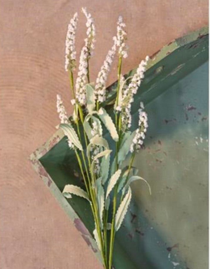 White Heather Floral Pick