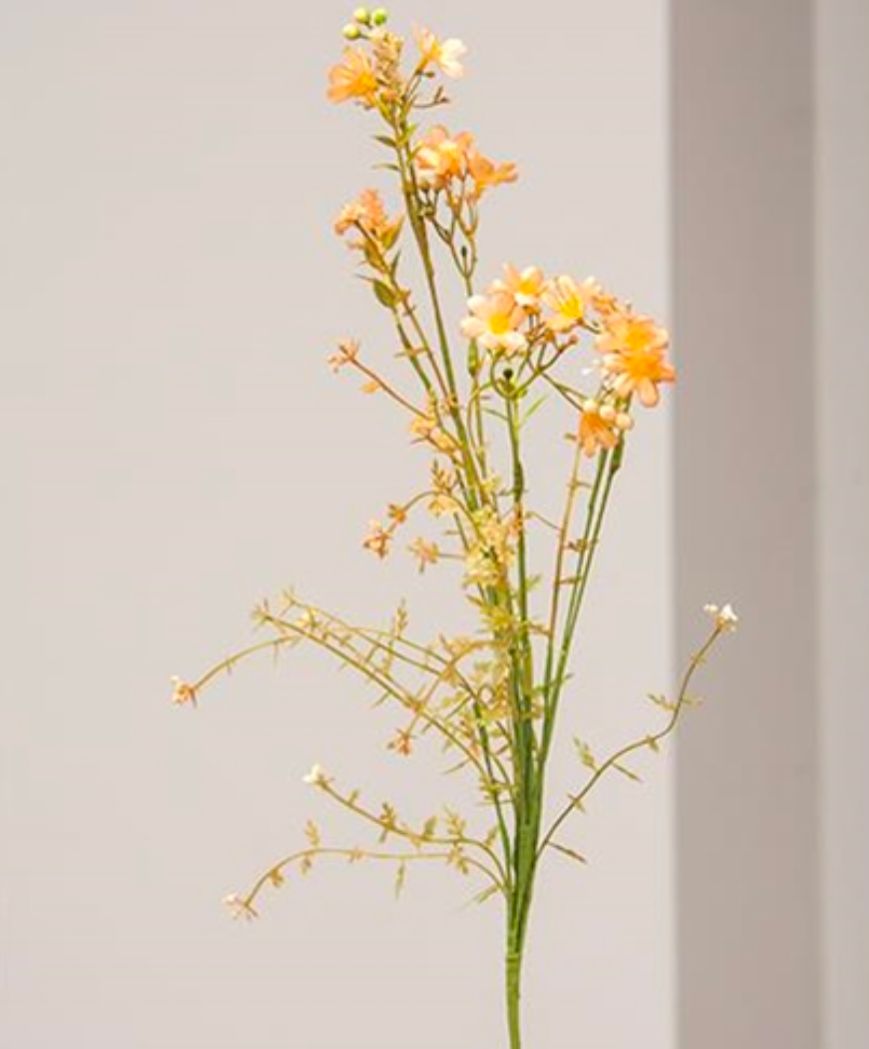 Peach Wispy Spring Buds Floral Pick