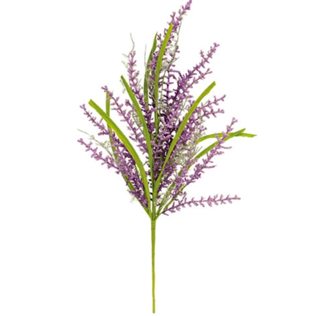 Purple Millet Heather &amp; Grass Floral Pick 