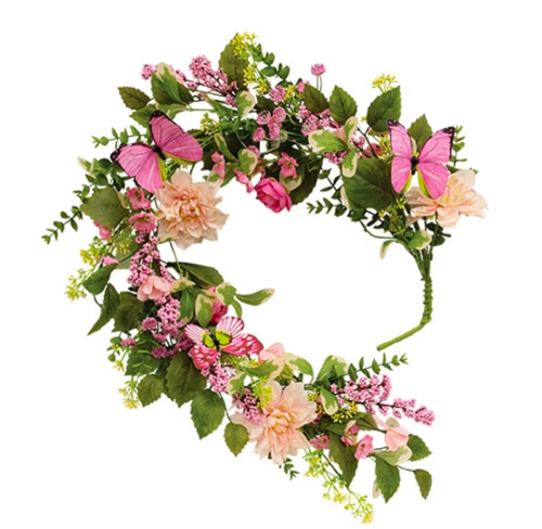 Blushing Butterfly Garden Garland