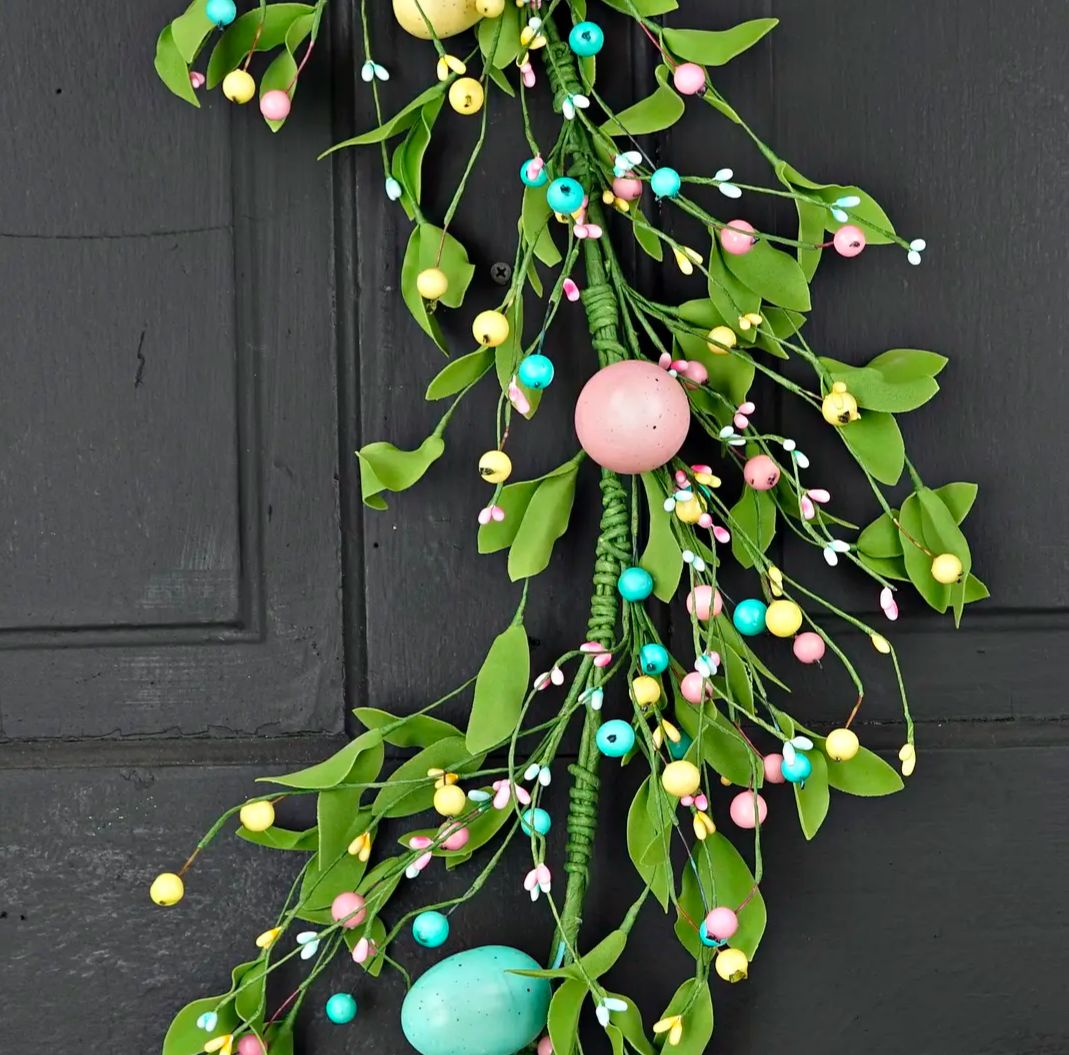 Easter Eggs &amp; Herb Leaves Garland