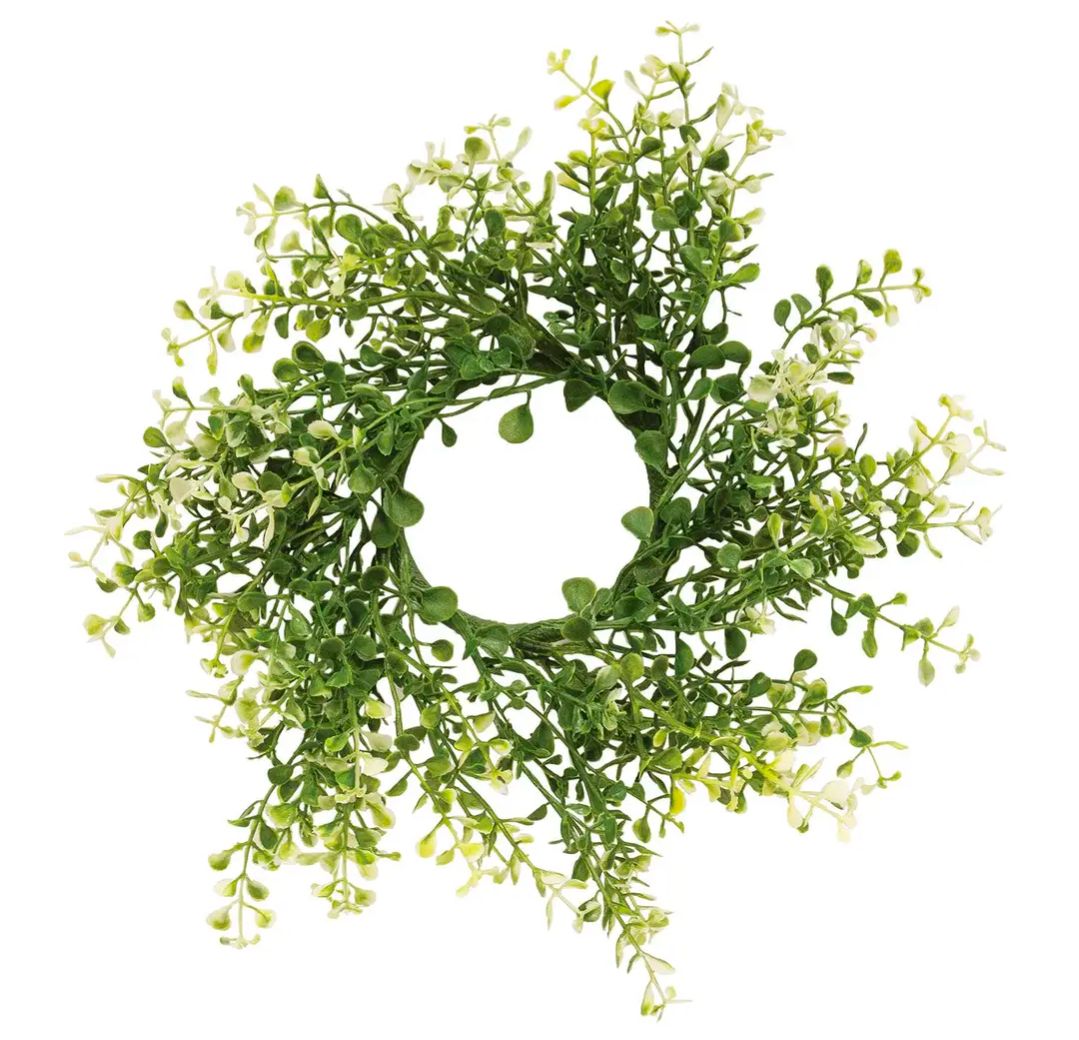 3" Cream Tipped Baby's Grass Candle Ring