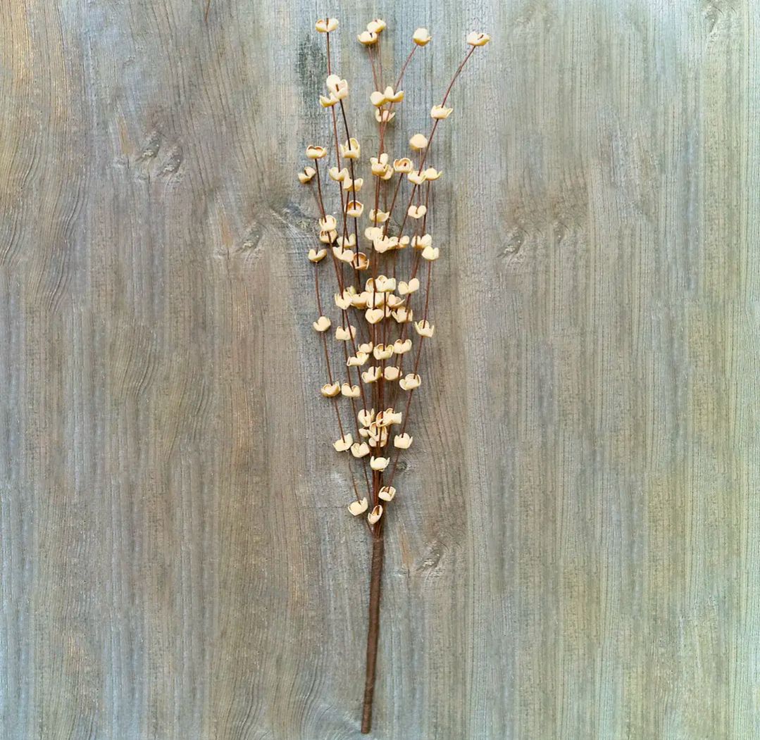 Cream Buttercup Floral Pick