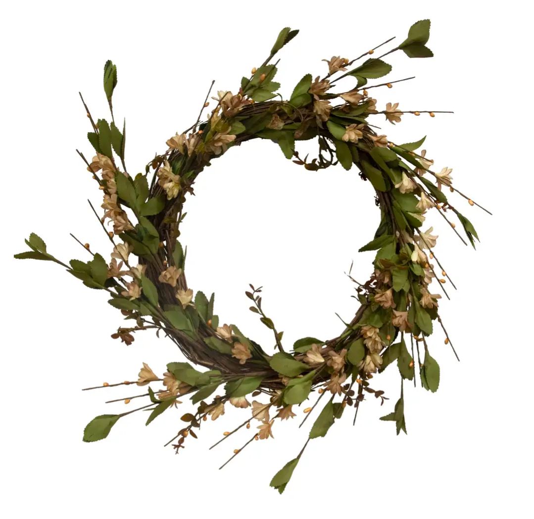 20" Teastain Gardenia /Twig Wreath