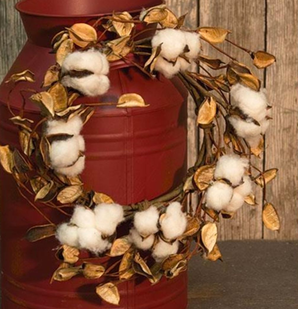 6" Cotton w/Shells Candle Ring