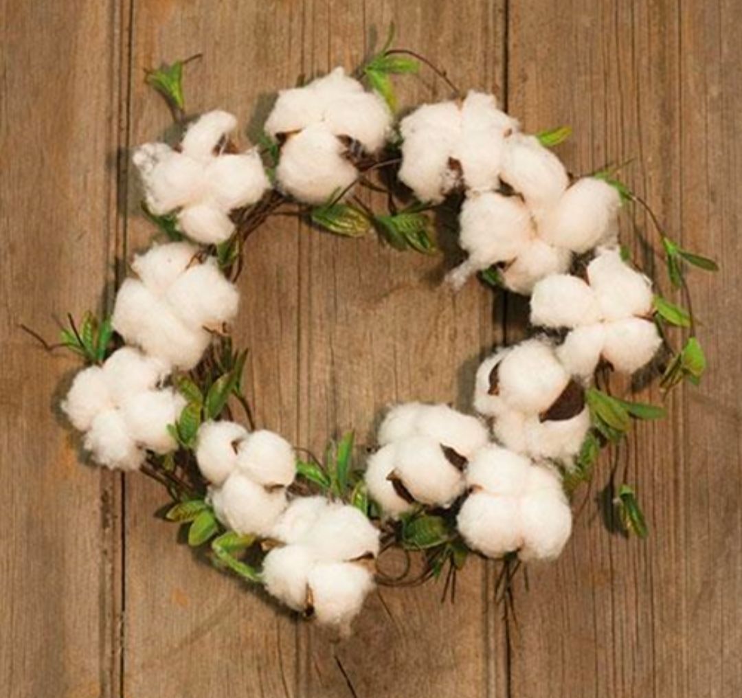 6-1/2" Cotton &amp; Willow Candle Ring Wreath