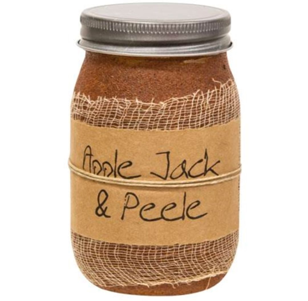 Black Crow Candle Apple Jack &amp; Peele Jar Candle, 16oz