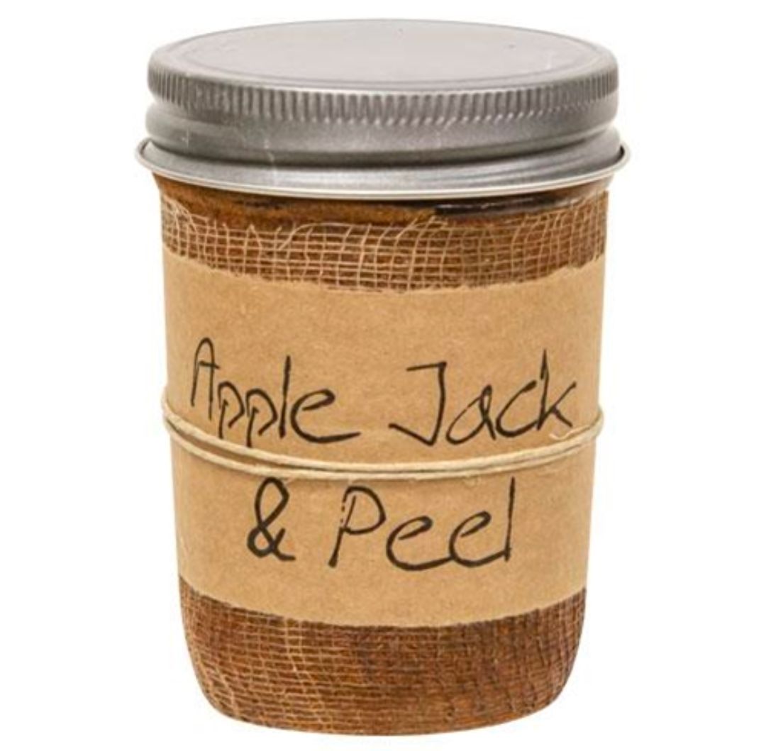 Black Crow Candle Apple Jack &amp; Peele Jar Candle, 8oz