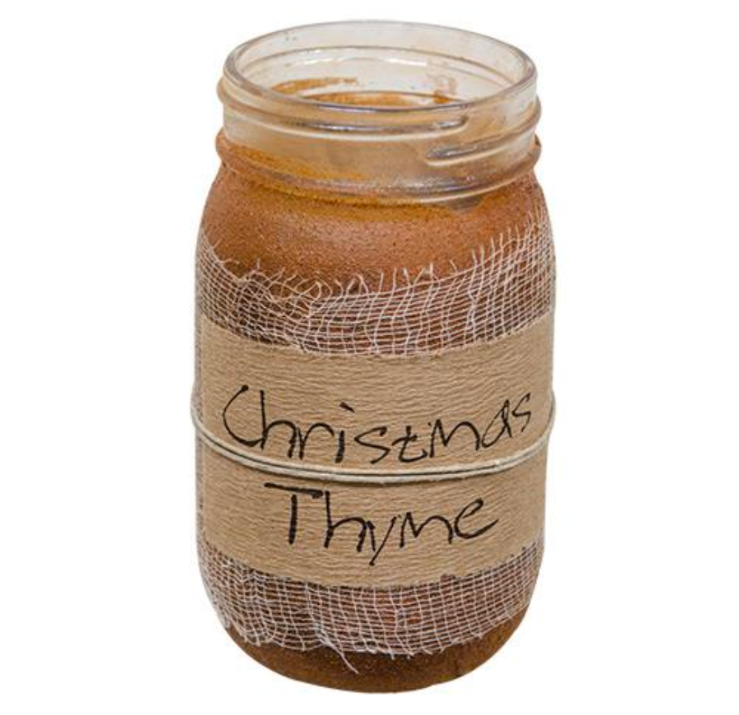 Black Crow Candle Christmas Thyme Jar Candle, 16oz