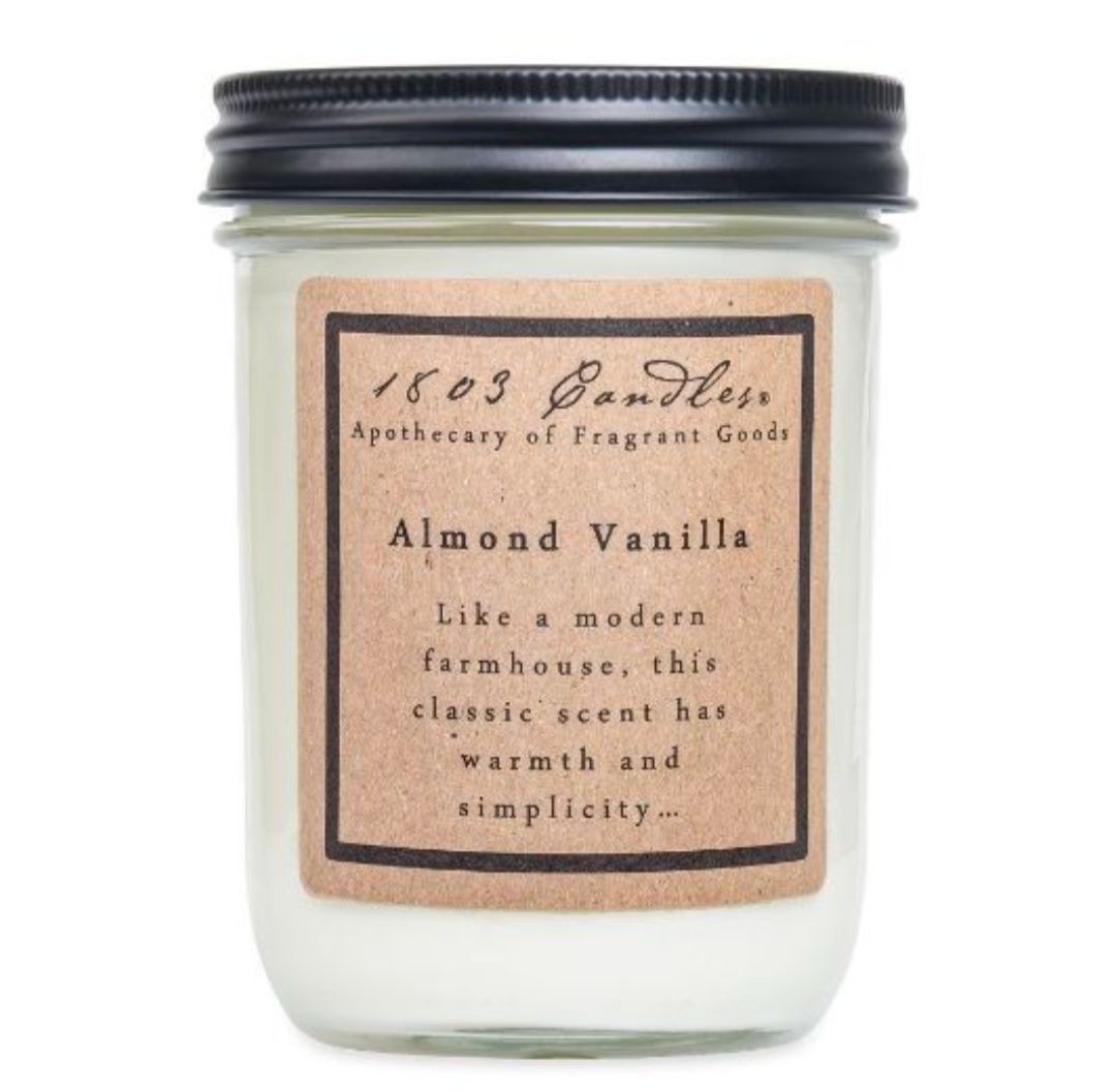 1803 Candle Company SOY Jar Candle -  Almond Vanilla