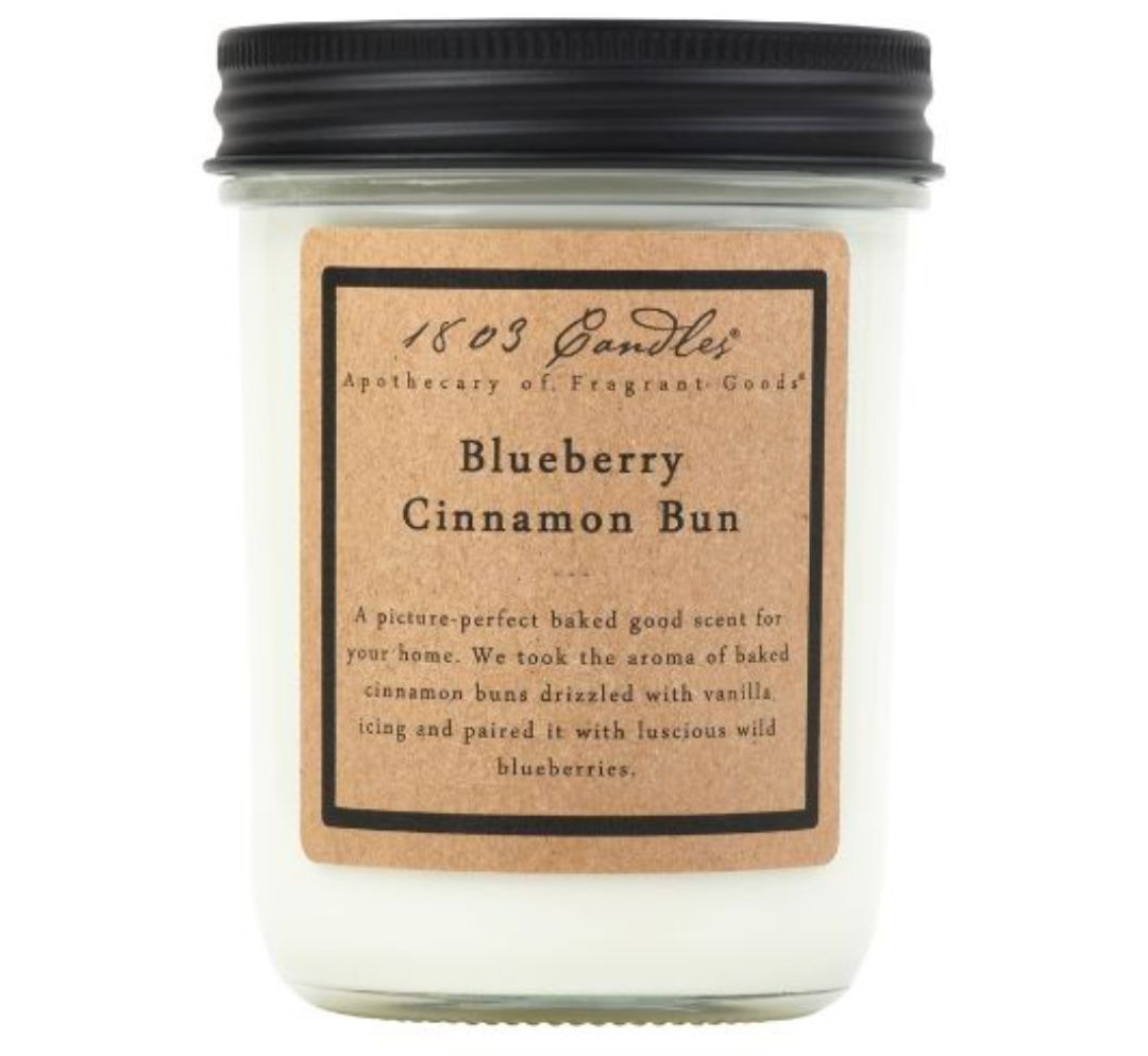1803 Candle Company SOY Jar Candle - Blueberry &amp; Cinnamon Bun