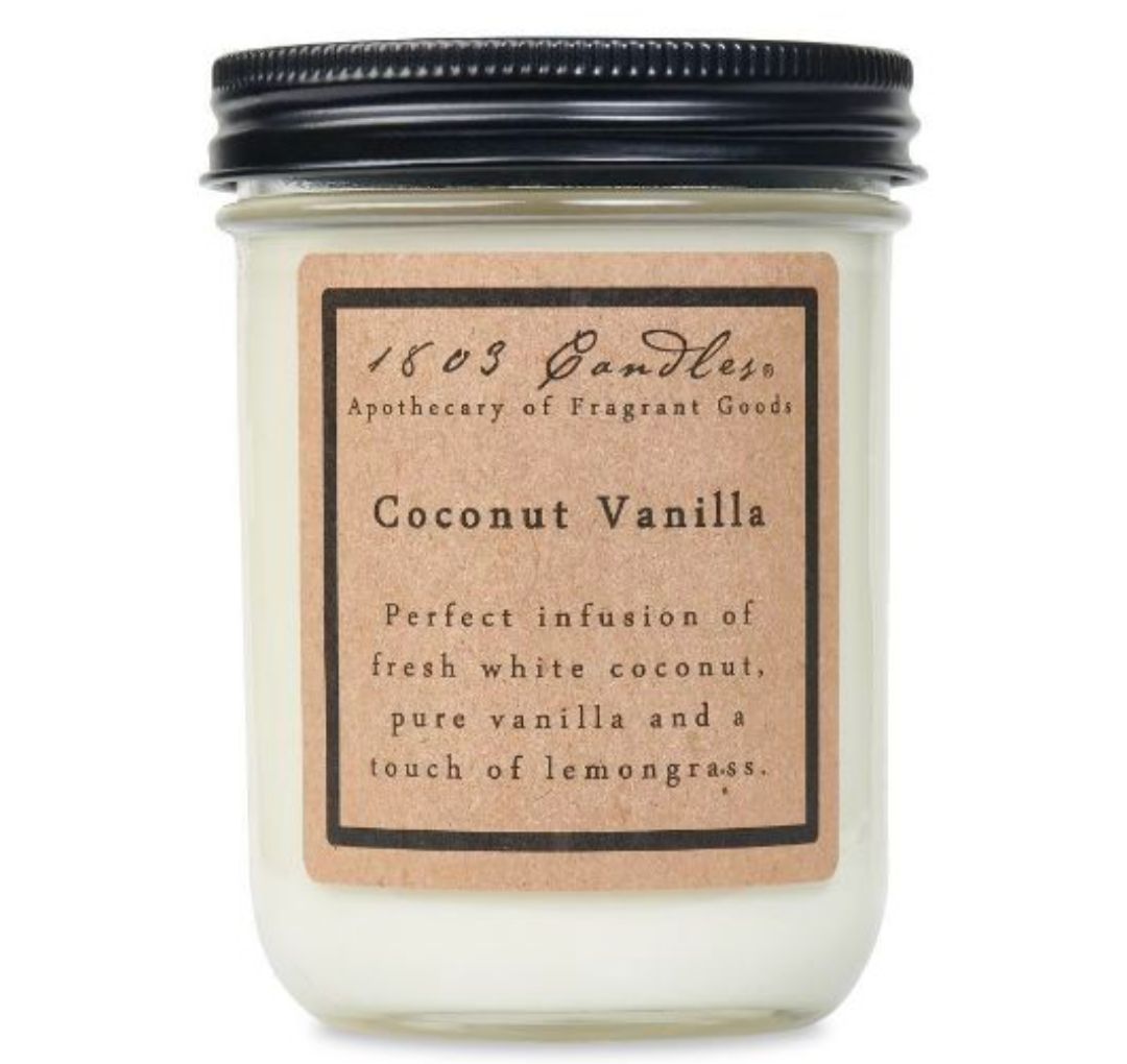 1803 Candle Company SOY Jar Candle - Coconut Vanilla