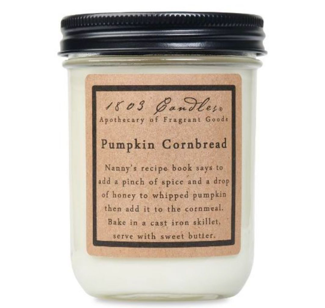 1803 Candle Company SOY Jar Candle - Pumpkin Cornbread
