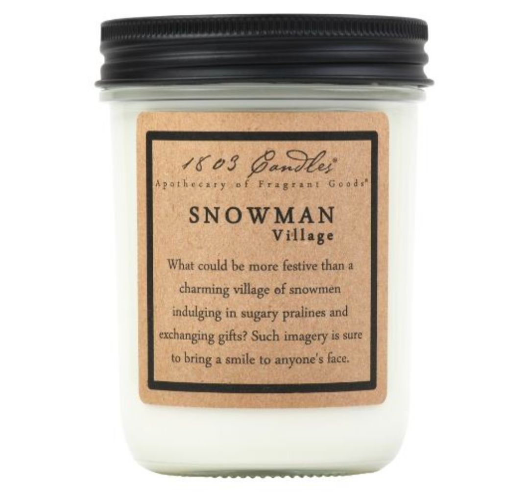 1803 Candle Company SOY Jar Candle - Snowman Village