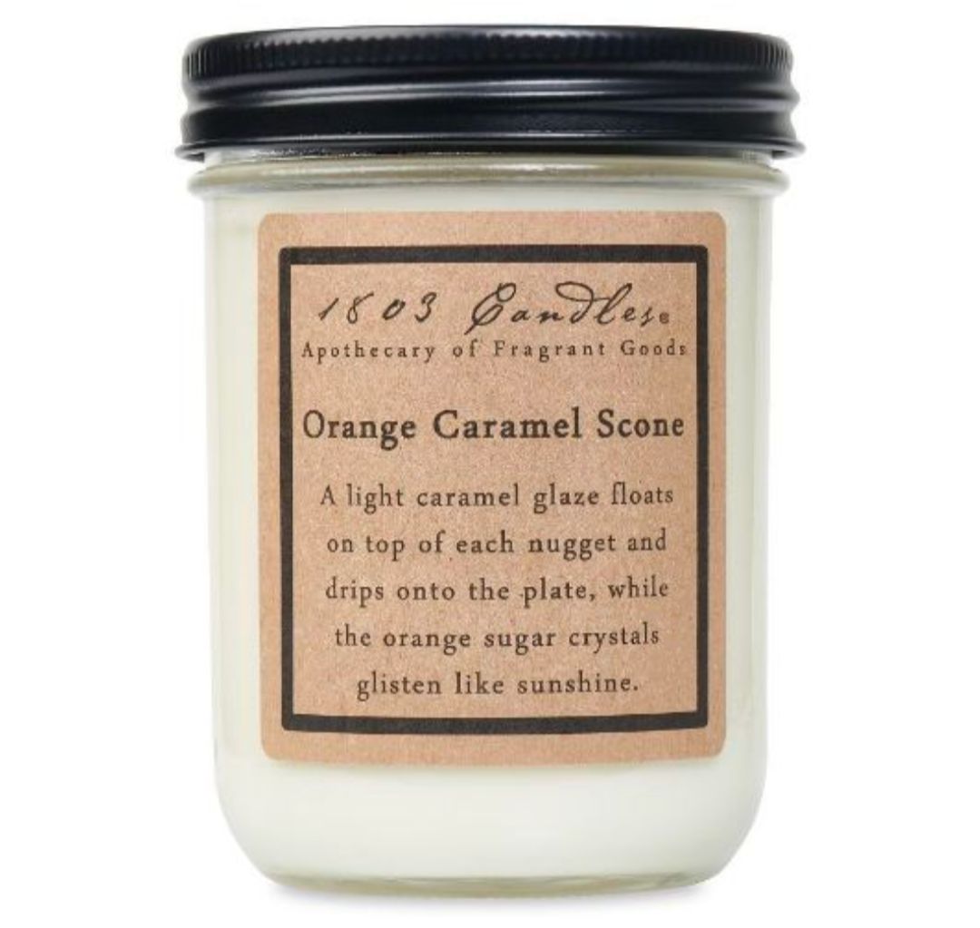1803 Candle Company SOY Jar Candle - Orange Caramel Scone