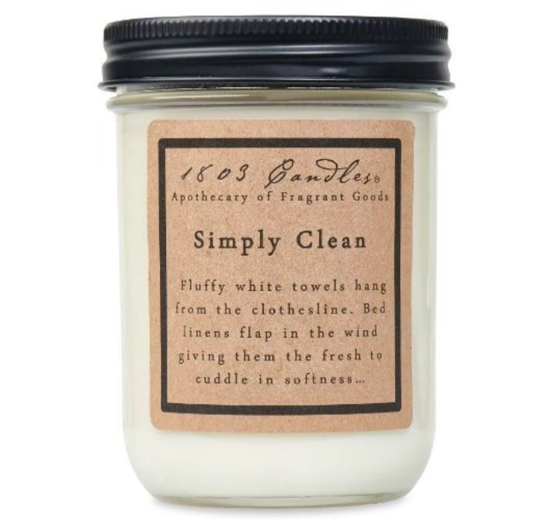 1803 Candle Company SOY Jar Candle - Simply Clean