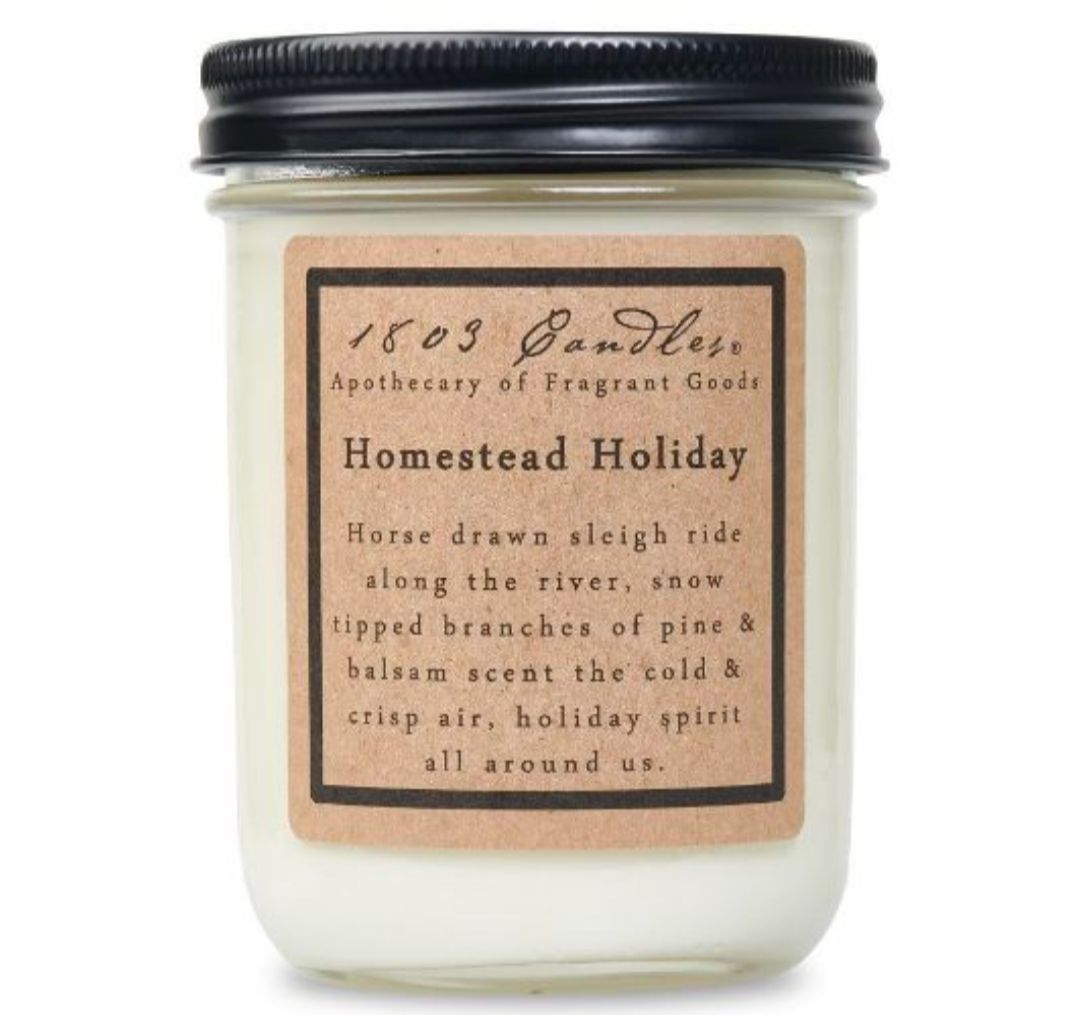 1803 Candle Company SOY Jar Candle - Homestead Holiday
