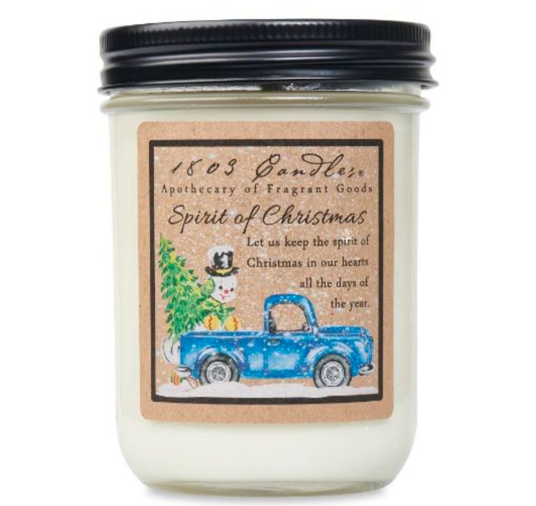 1803 Candle Company SOY Jar Candle - Spirit of Christmas