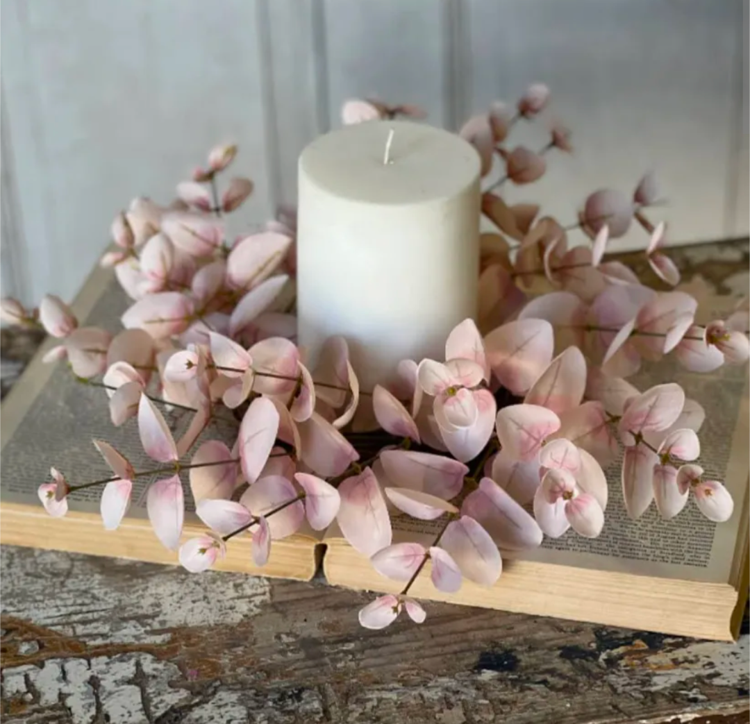 5" Blushing Eucalyptus Candle Ring