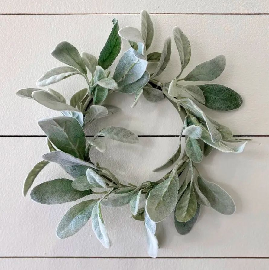 4-1/2" Lamb's Ear Candle Ring