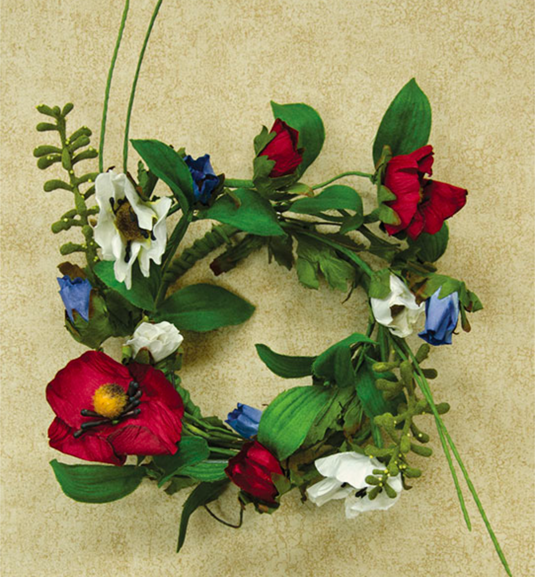 3-1/2" Americana Poppy Candle Ring