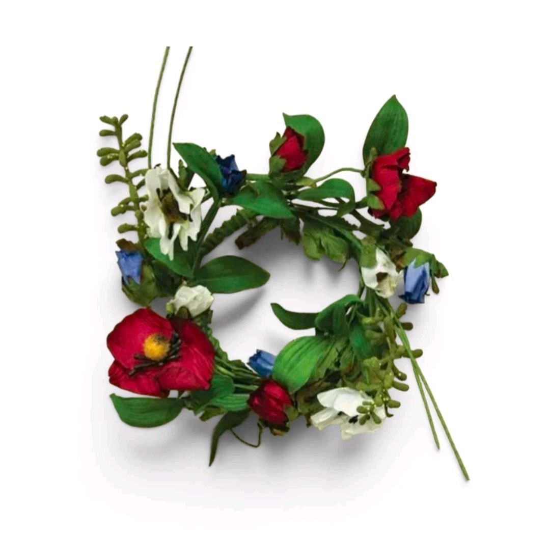 3-1/2" Americana Poppy Candle Ring