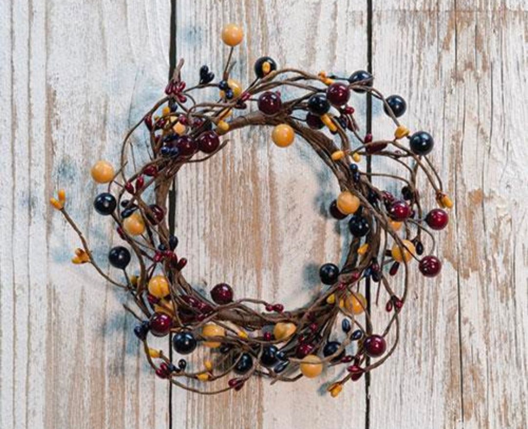 4" Colonial Combo Pip Berry Candle Ring