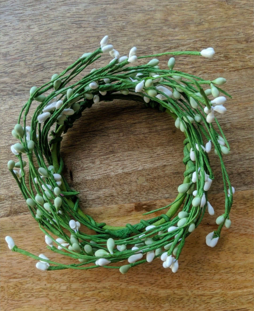 3-1/2" Spring Fields Pipberry Floral Candle Ring Wreath Decor Accent