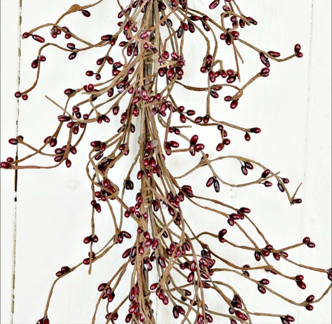 54" Burgundy Pip Berry Garland