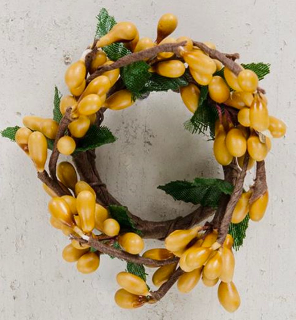 1" Old Gold Mini Pip Candle Ring