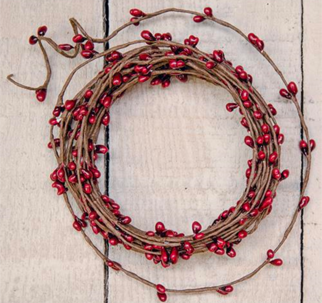 18' Red Pip Berry String Garland