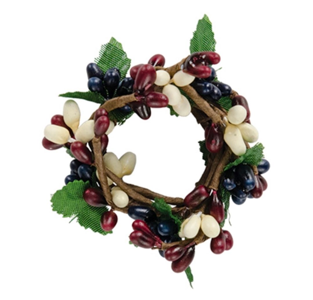 1" Patriotic Pip Berry Candle Ring