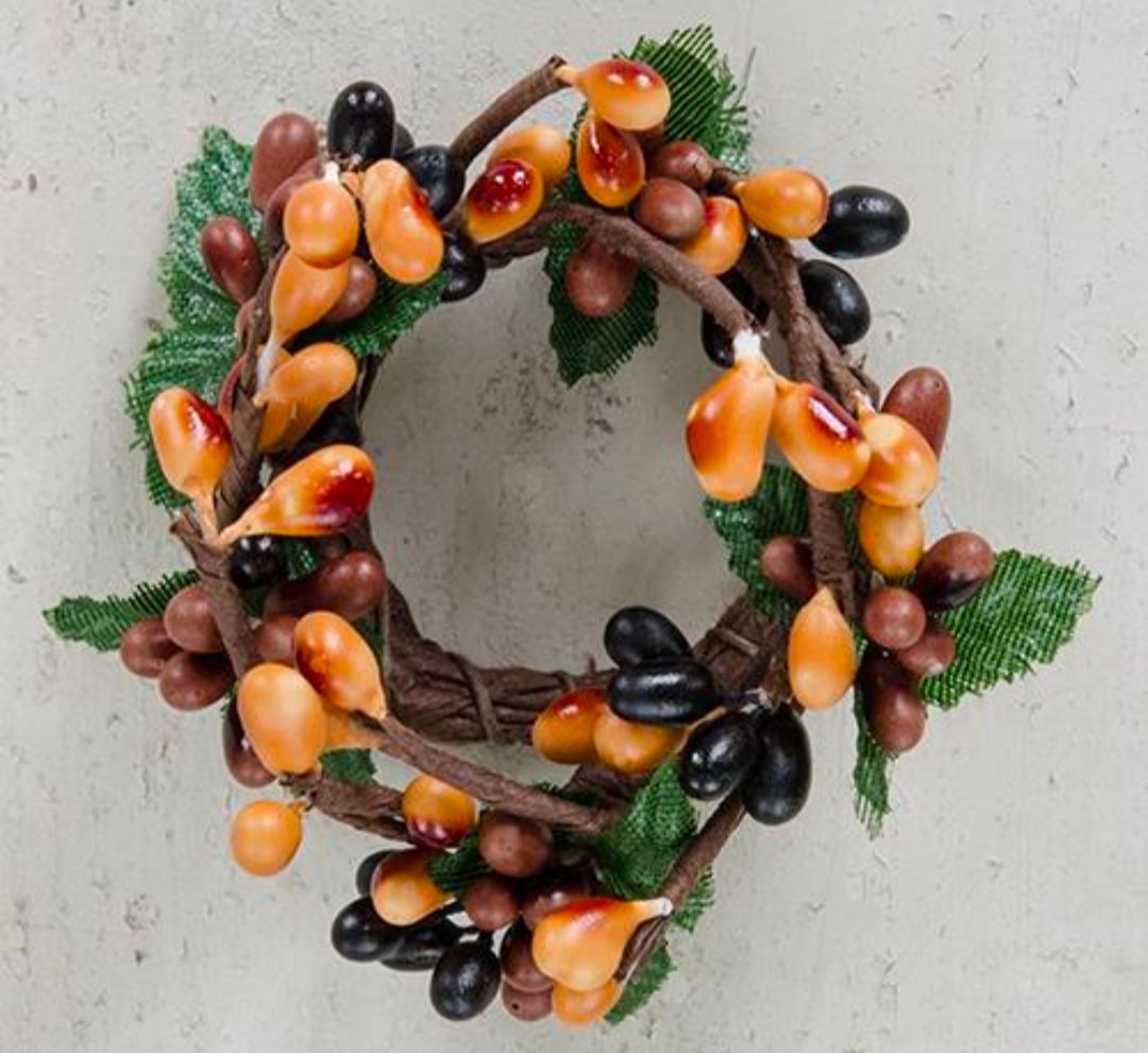 1" Primitive Mix Pip Berry Candle Ring