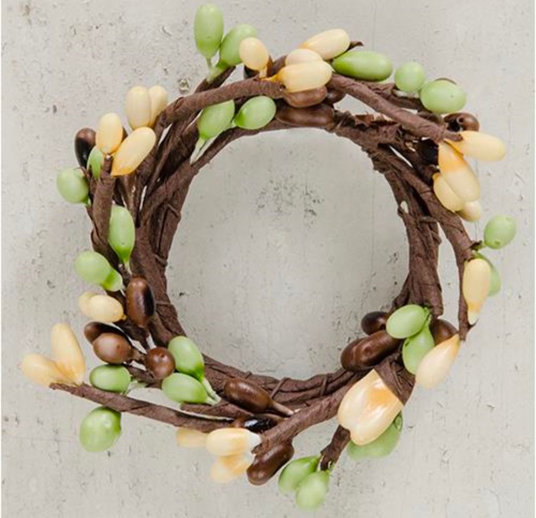 1-1/2" Coffee Bean Mini Pip Candle Ring