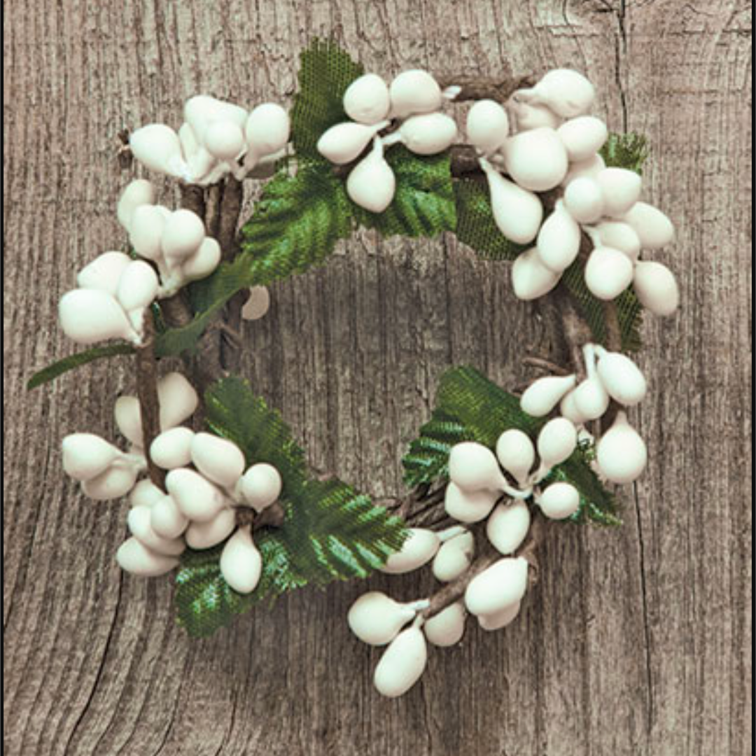 1" Snow White Mini Pip Candle Ring