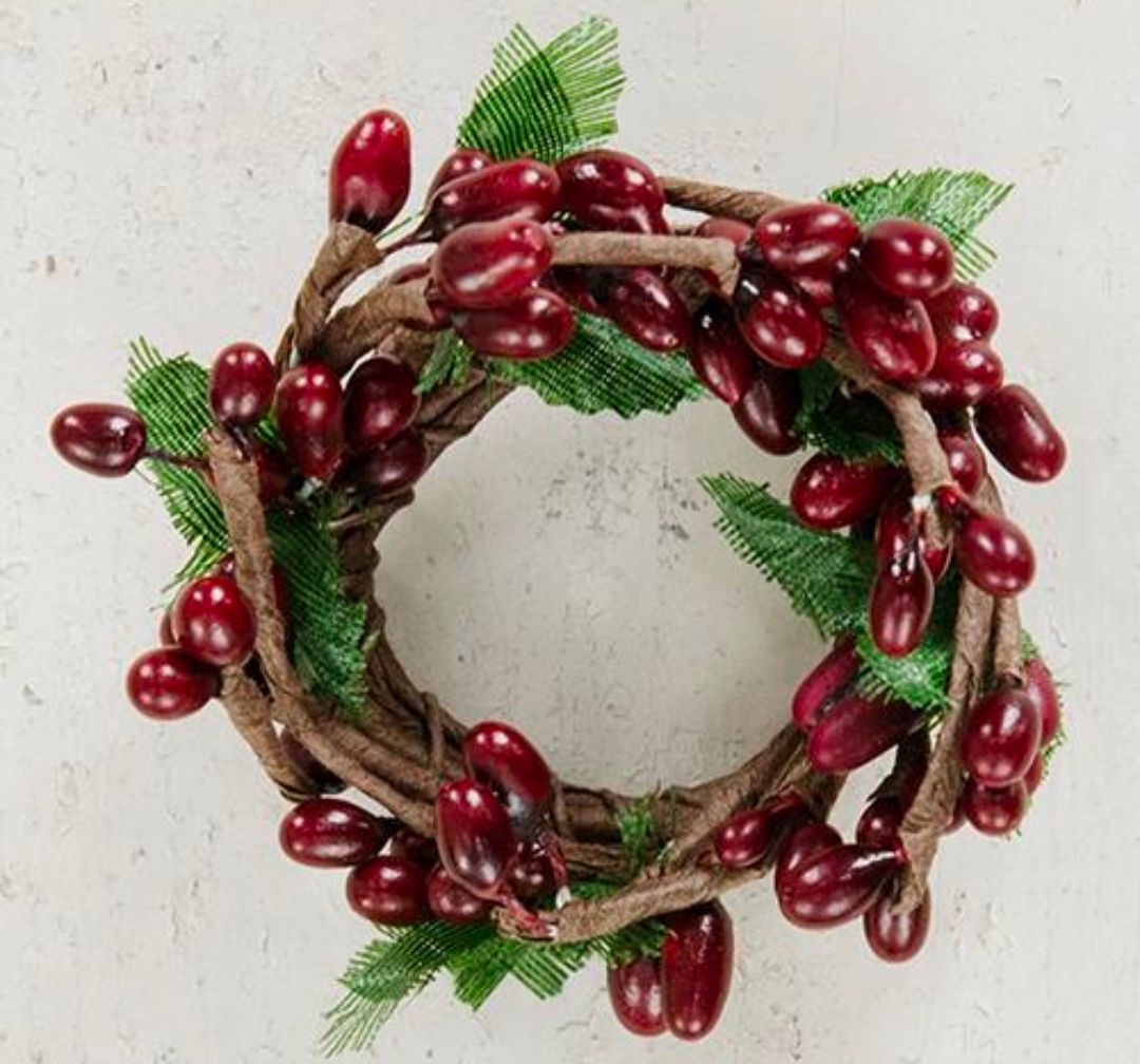 1" Burgundy Mini Pip Candle Ring