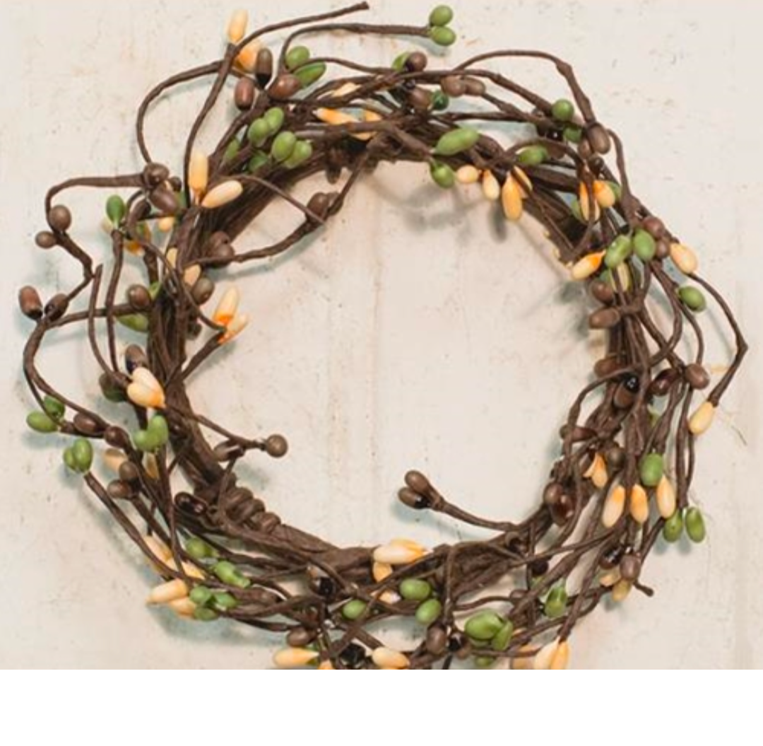 3-1/2" Coffee Bean Pip Berry Candle Ring