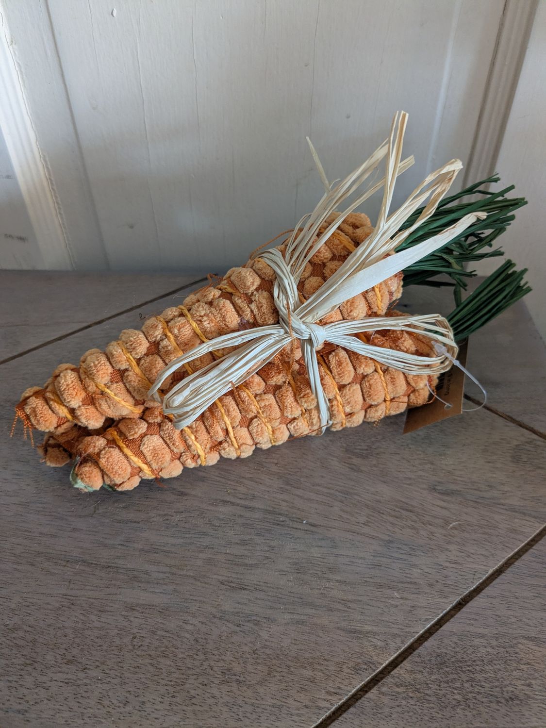 Orange Velvet Easter Spring Carrot Bundle Decor