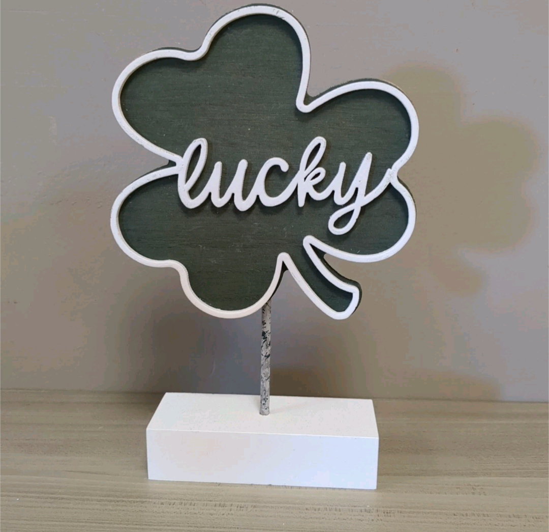 Lucky Clover St Patrick's Day Shelf Sitter Decor