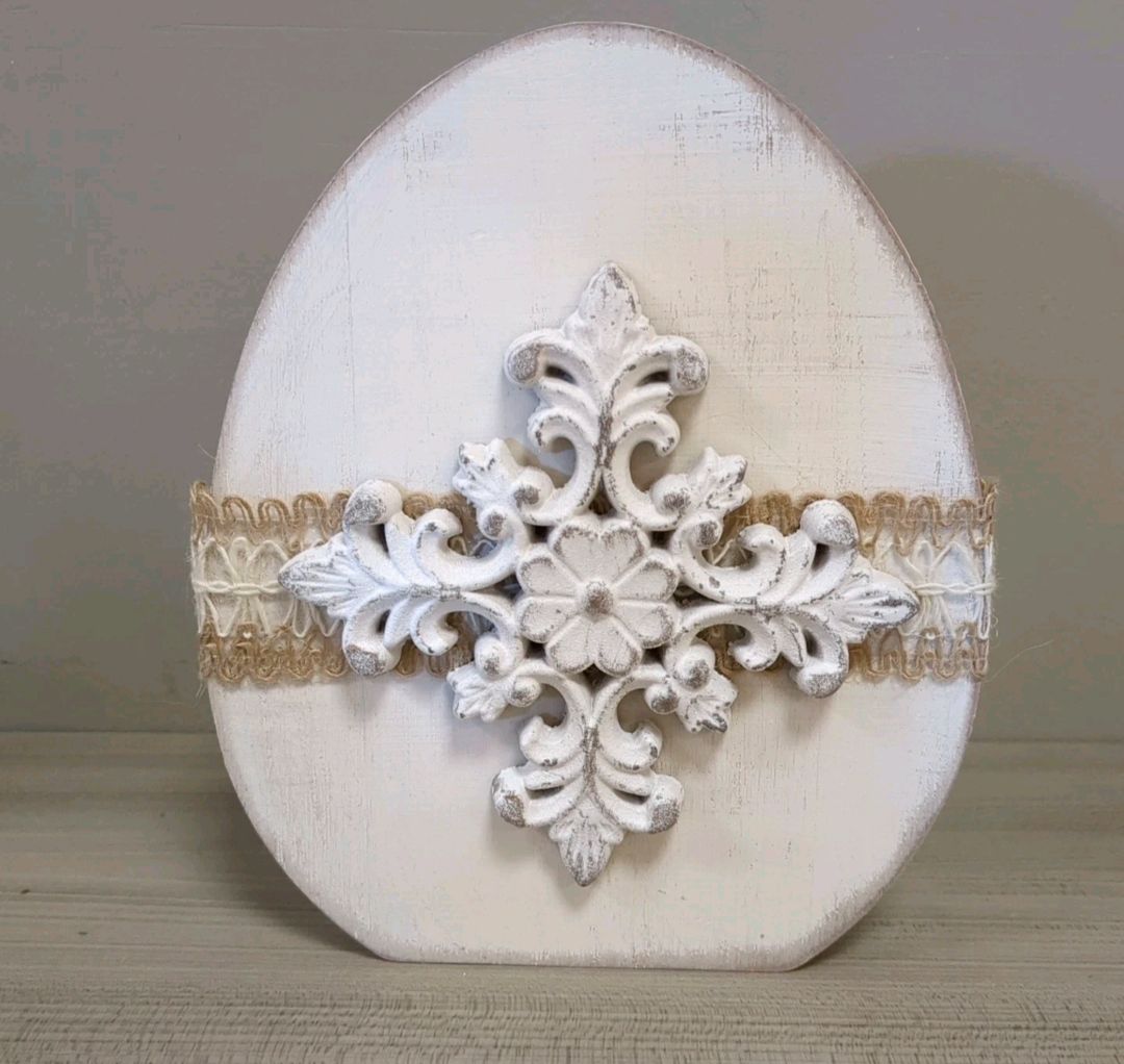 Handmade Spring Easter Egg Shelf Sitter Decor