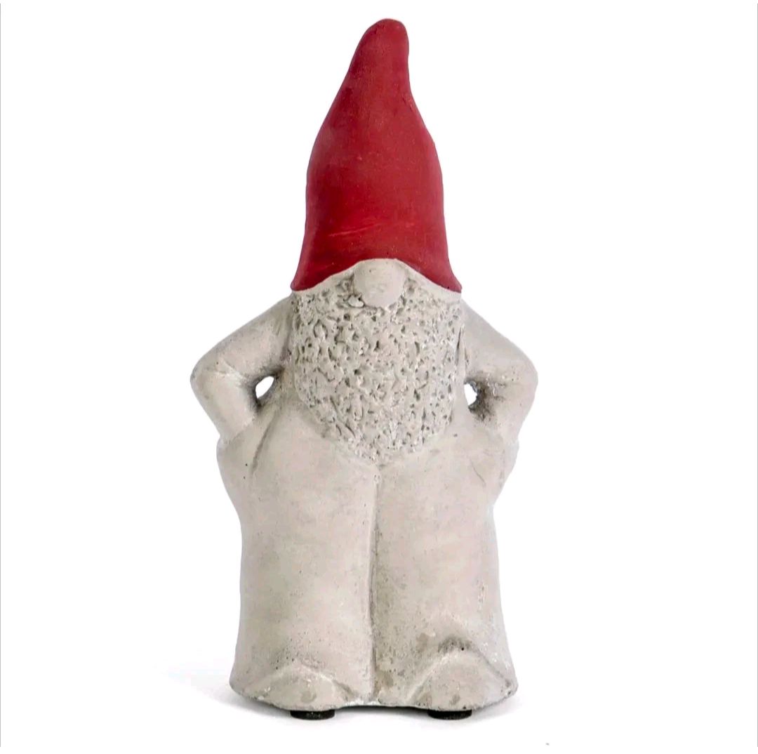 Cement Garden Gnome Indoor Outdoor Spring Summer Figurine