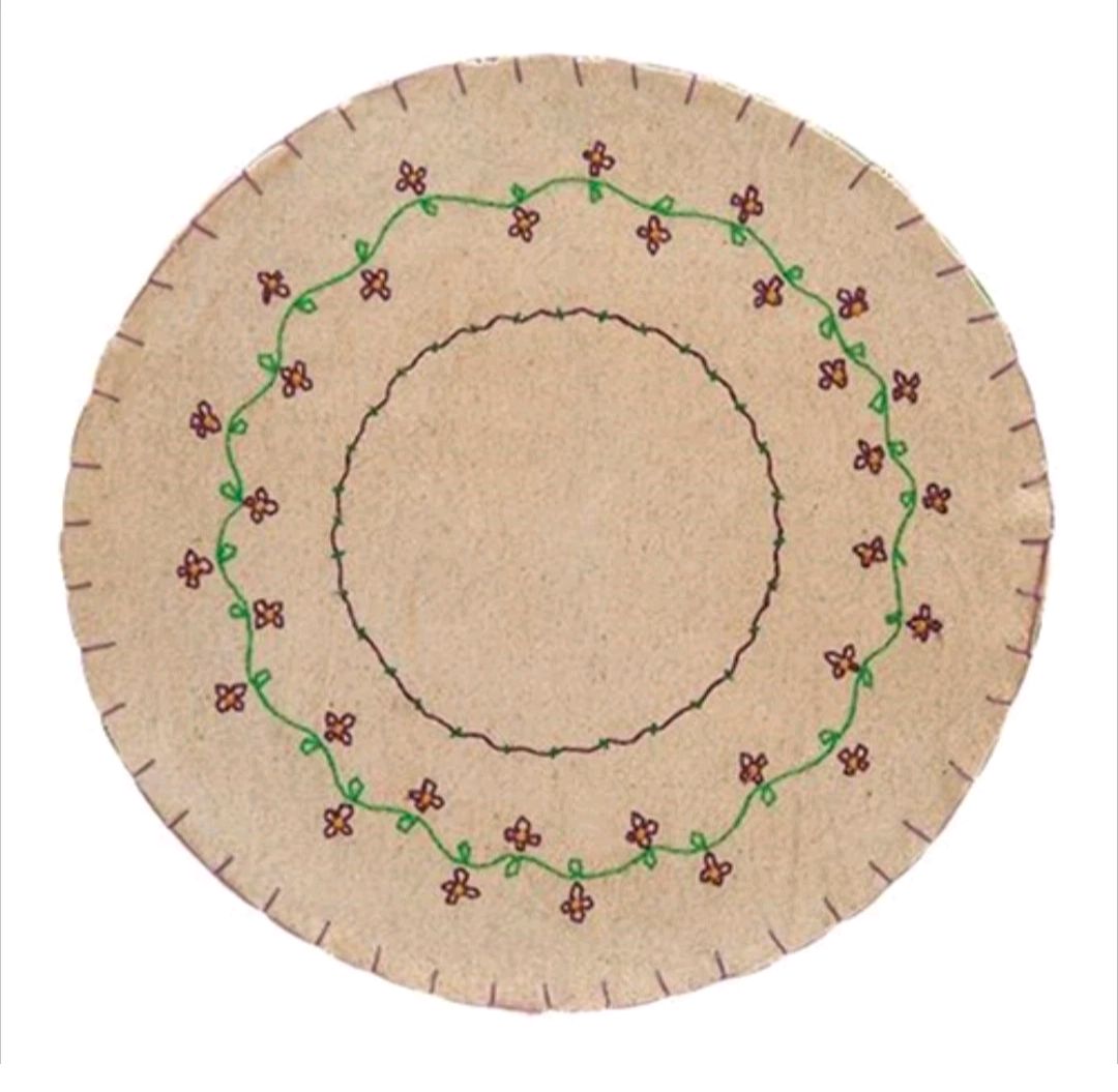 Purple Flower Candle Mat