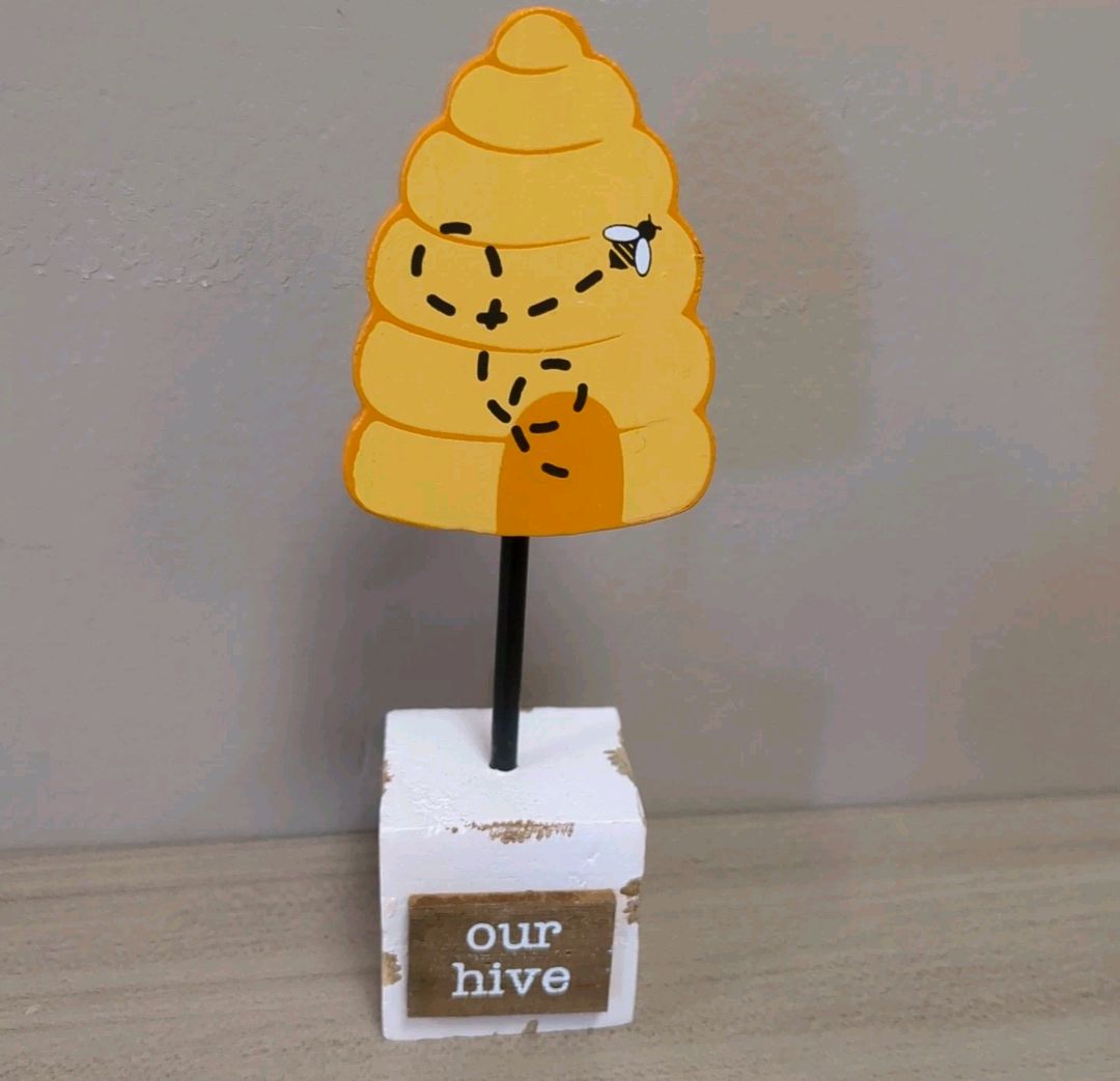 Our Hive Bee Shelf Sitter Decor