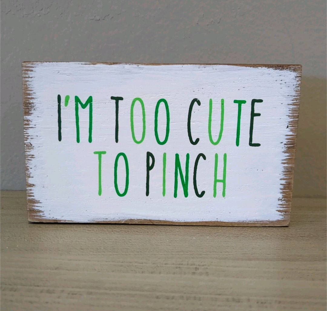 Valentine St Patrick's Day Reversible Dual Sided Sign Shelf Sitter Decor