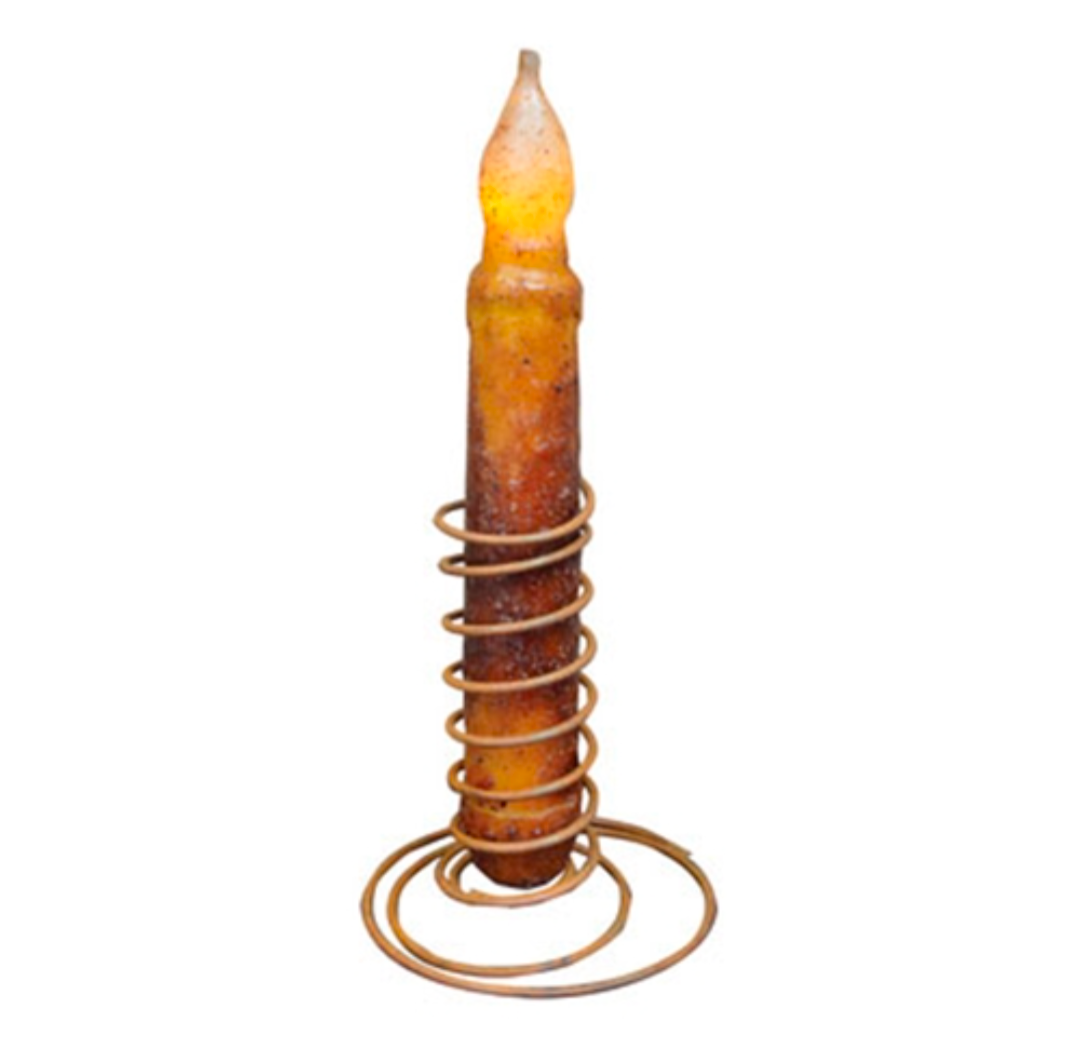 Rusty Spiral Taper Candle Holder