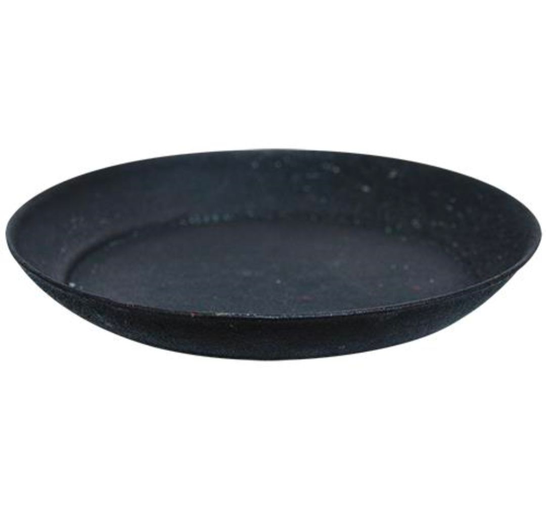 5-1/4" Colonial Black Pie Pan Pillar Candle Holder