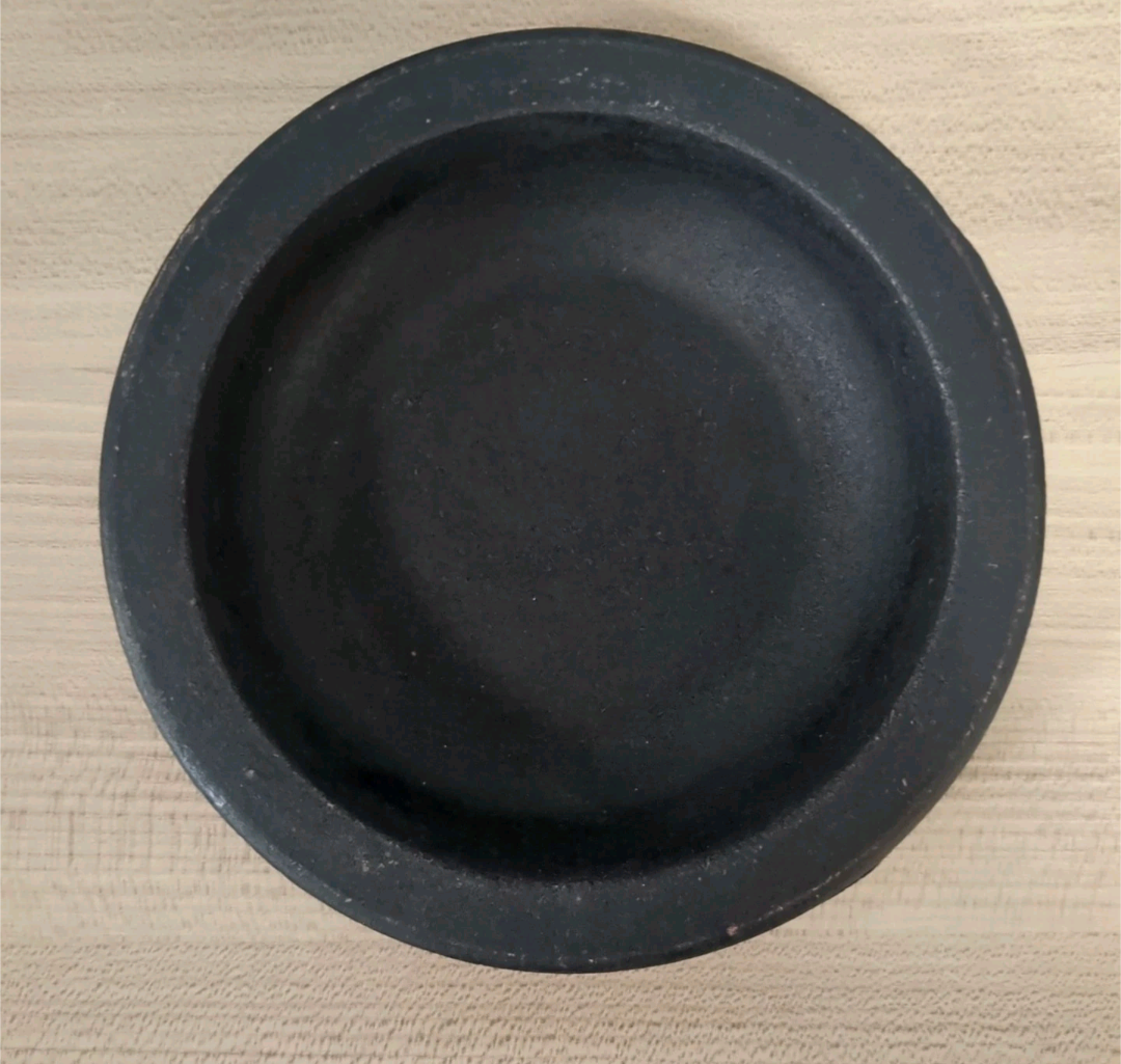 6" Black Primitive Country Wooden Candle Tray Plate