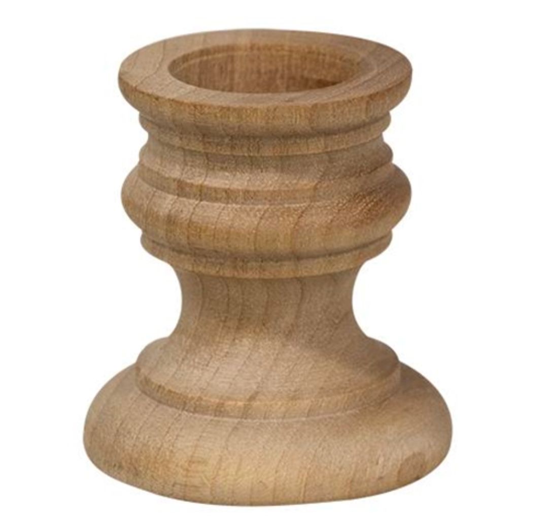 Unfinished Country Candle Cup Taper Candle Holder